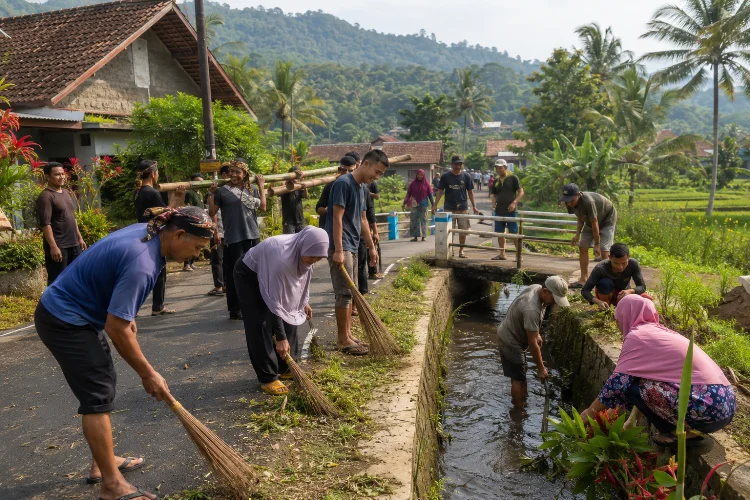 Tradisi Gotong Royong Warga Cisande yang Masih Terjaga