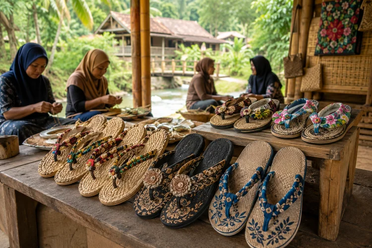 Kriya Sandal Jepit Cisande, Produk Kreatif Warga Desa